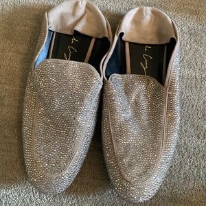 Lola Cruz rhinestone loafer